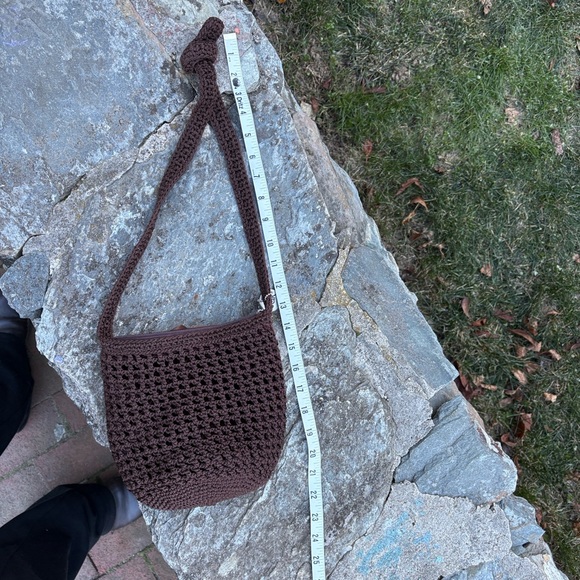 The Sak Dark Brown Crochet shoulder bag new without tags - Picture 6 of 8